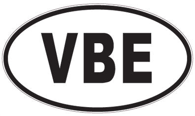 VBE - 3 Letter Initials Oval Magnet