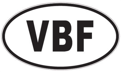 VBF - 3 Letter Initials Oval Magnet