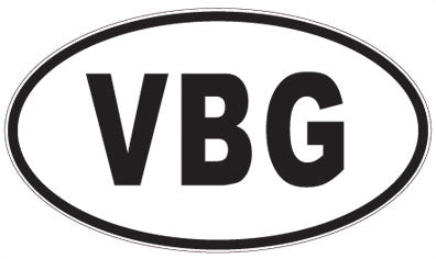 VBG - 3 Letter Initials Oval Magnet