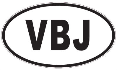 VBJ - 3 Letter Initials Oval Magnet