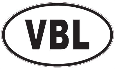 VBL - 3 Letter Initials Oval Magnet