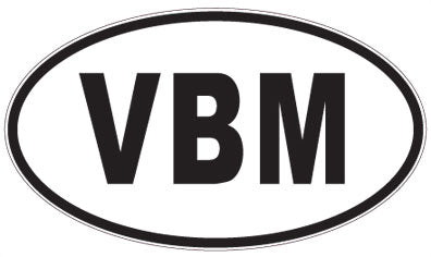 VBM - 3 Letter Initials Oval Magnet