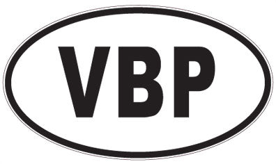 VBP - 3 Letter Initials Oval Magnet