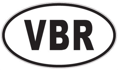 VBR - 3 Letter Initials Oval Sticker