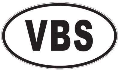 VBS - 3 Letter Initials Oval Magnet