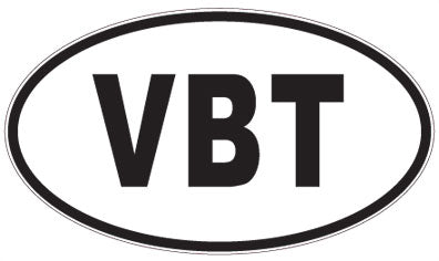 VBT - 3 Letter Initials Oval Magnet