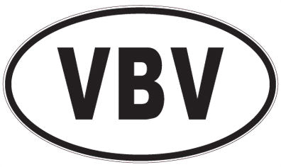 VBV - 3 Letter Initials Oval Magnet