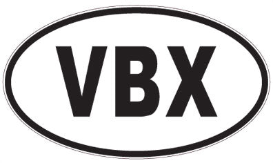 VBX - 3 Letter Initials Oval Magnet