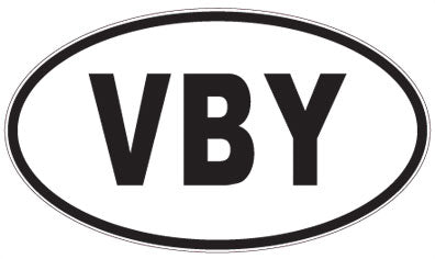 VBY - 3 Letter Initials Oval Magnet
