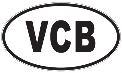 VCB - 3 Letter Initials Oval Magnet