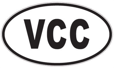 VCC - 3 Letter Initials Oval Magnet