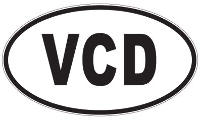VCD - 3 Letter Initials Oval Magnet