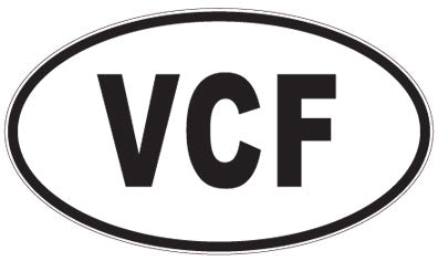 VCF - 3 Letter Initials Oval Magnet