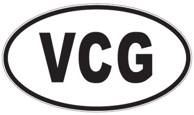 VCG - 3 Letter Initials Oval Magnet