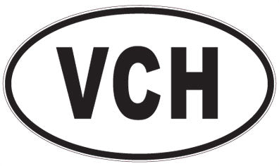 VCH - 3 Letter Initials Oval Magnet