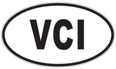 VCI - 3 Letter Initials Oval Magnet