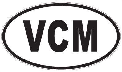 VCM - 3 Letter Initials Oval Magnet