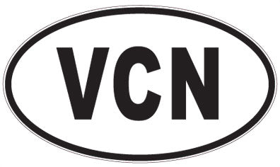 VCN - 3 Letter Initials Oval Magnet