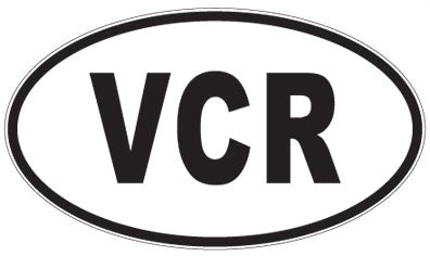 VCR - 3 Letter Initials Oval Magnet