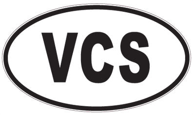 VCS - 3 Letter Initials Oval Magnet