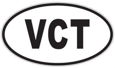VCT - 3 Letter Initials Oval Magnet