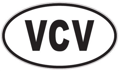 VCV - 3 Letter Initials Oval Magnet