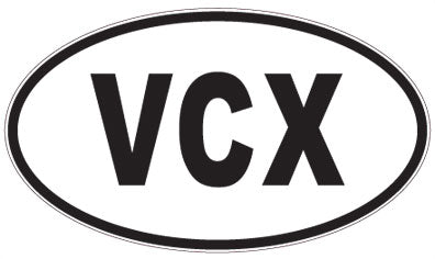 VCX - 3 Letter Initials Oval Magnet