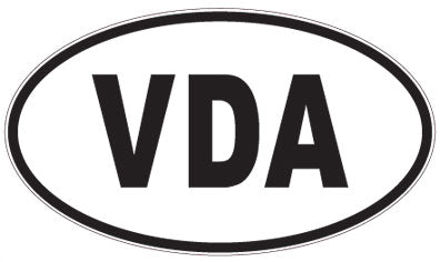 VDA - 3 Letter Initials Oval Magnet