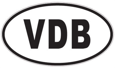 VDB - 3 Letter Initials Oval Sticker