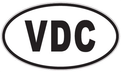 VDC - 3 Letter Initials Oval Magnet