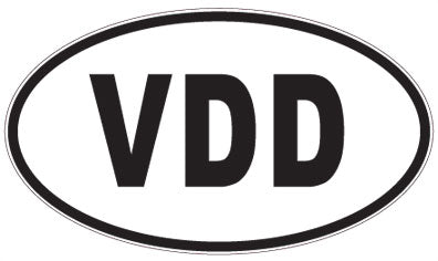 VDD - 3 Letter Initials Oval Magnet