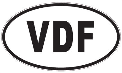 VDF - 3 Letter Initials Oval Magnet