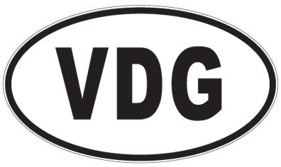 VDG - 3 Letter Initials Oval Magnet