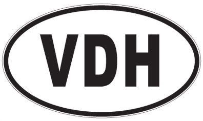 VDH - 3 Letter Initials Oval Magnet
