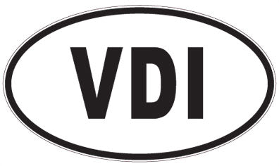 VDI - 3 Letter Initials Oval Magnet