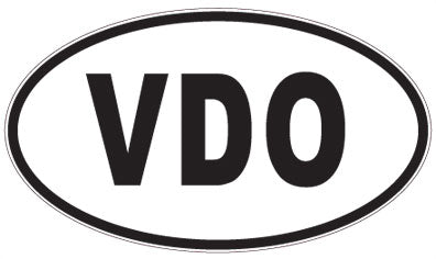 VDO - 3 Letter Initials Oval Magnet