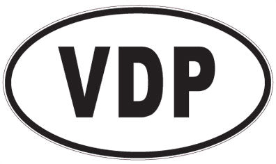 VDP - 3 Letter Initials Oval Magnet