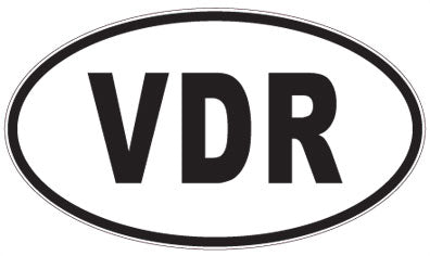 VDR - 3 Letter Initials Oval Magnet