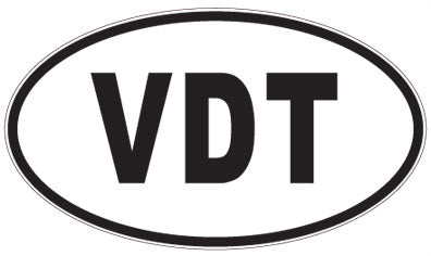 VDT - 3 Letter Initials Oval Magnet