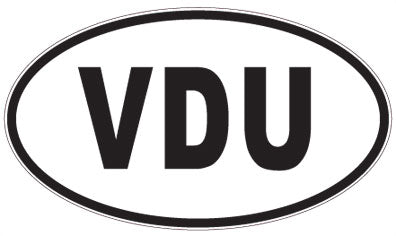 VDU - 3 Letter Initials Oval Magnet