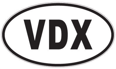 VDX - 3 Letter Initials Oval Magnet