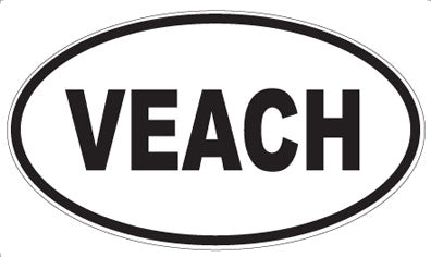 VEACH - Oval Sticker