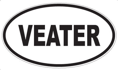 VEATER - Oval Sticker