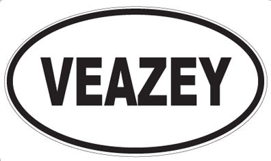VEAZEY - Oval Sticker