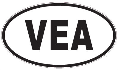 VEA - 3 Letter Initials Oval Magnet
