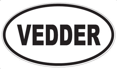 VEDDER - Oval Sticker