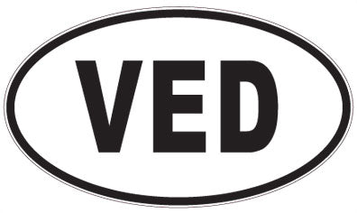 VED - 3 Letter Initials Oval Magnet