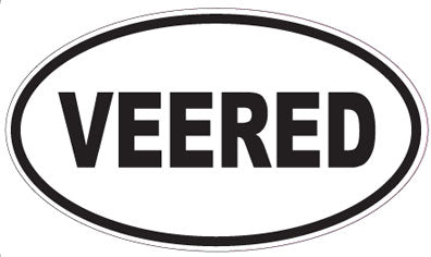 VEERED - Oval Sticker