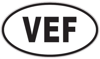 VEF - 3 Letter Initials Oval Magnet
