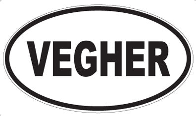 VEGHER - Oval Sticker
